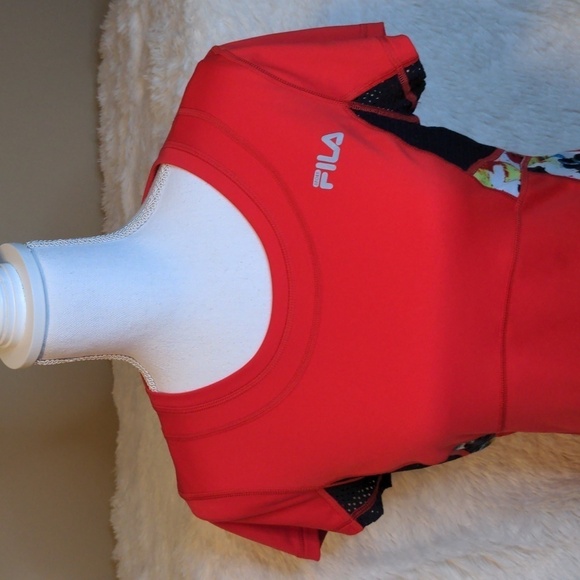 FILA SPORT Fitted Athletic Dry Fit Biking Running Shirt Sz M - Picture 2 of 11